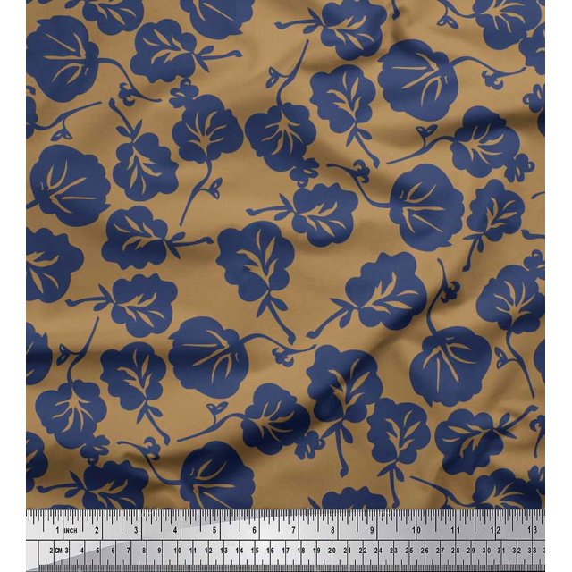 Soimoi Viscose Chiffon Fabric Artistic Floral Printed Fabric 1 Yard 42 Inch Wide