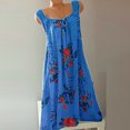 thumbnail image 1 of SMihono Robe d'Été pour Femmes Grande Taille Femmes Dames Mode Imprimée Aguichant en Dentelle Robe Sans Manches, 1 of 4