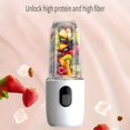 thumbnail image 3 of Portable USB- Blender with & Powerful Motor - USB-Rechargeable Detachable Blendable for Smoothies, Shakes, Ice Cream - Compact Lightweight Blender Suitable for, Gym, Travel - 1500 RPM Motor, 3 of 11