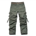 thumbnail image 3 of AherBiu Men's Cargo Pants Relaxed Fitted Workout Hiking Pants with Multi Pockets Outdoor Stretch Work Pants, 3 of 8