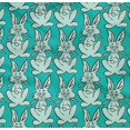 thumbnail image 4 of oneOone Organic Cotton Poplin Twill Fabric Rabbit Block Print Fabric BTY 42 Inch Wide, 4 of 4