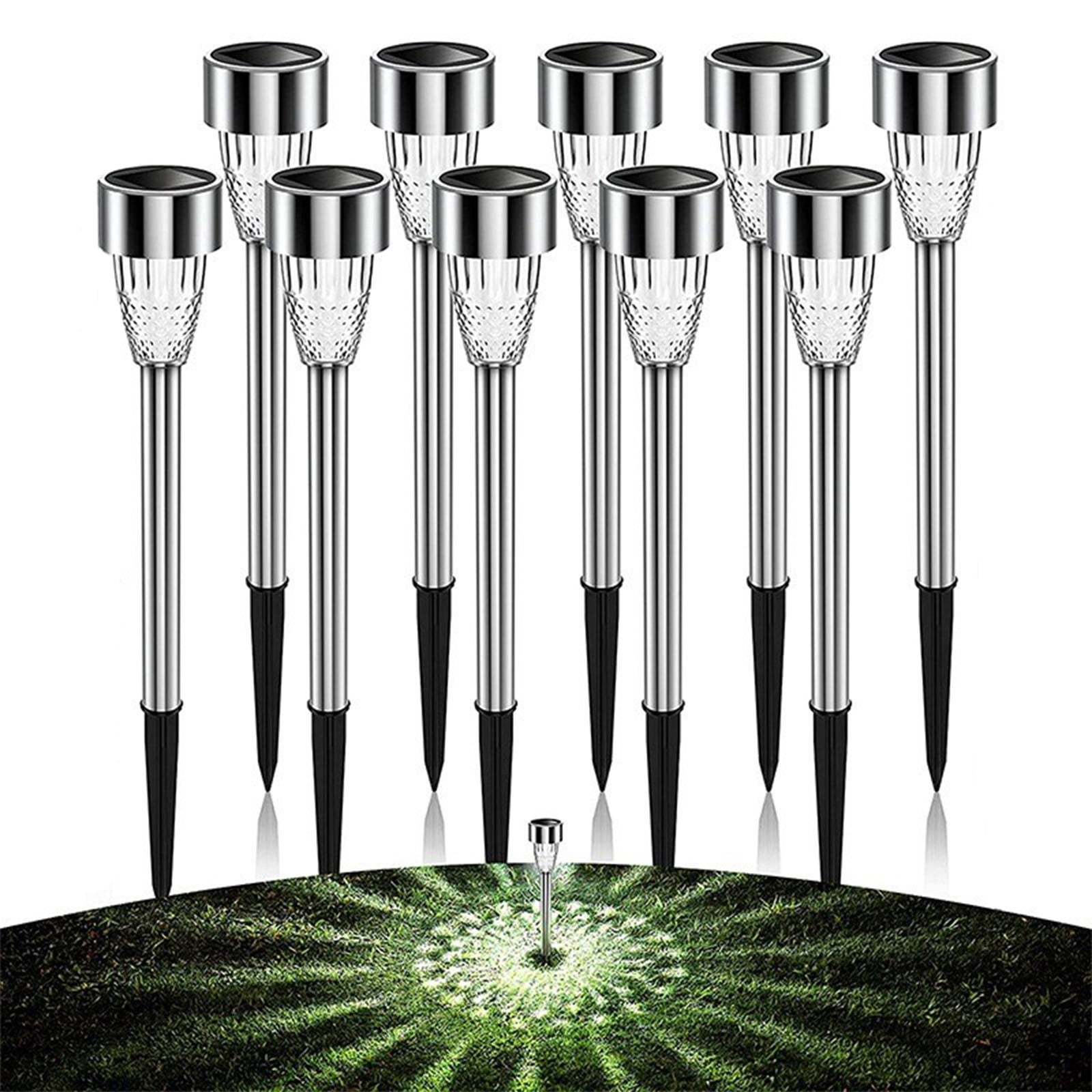 Aidoshy Solar Lights Outdoor Water-Resitant LED Lighting Solar Powered Outdoor Lights Solar Garden Lights For Patio Yard White Light Warm Light Colored Light 10Pack,Solar Street Lights Outdoor