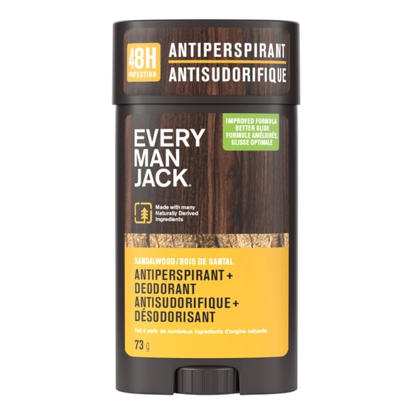 Every Man Jack Antisudorifique + Déodorisant Bois De Santal 73 Grammes