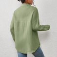 thumbnail image 5 of Blouses For Women Long Sleeve Collar Drop Shoulder Pocket Patched Shirt, 5 of 5