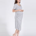 thumbnail image 4 of Penkiiy Nuisette d'Allaitement pour Femmes Robe de Maternité Robe d'Allaitement Combinaison Intégrale Vêtement de Nuit G Gris, 4 of 6