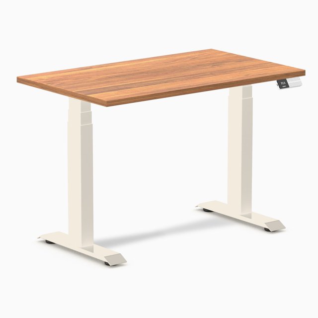 Desky Bureau Assis-Debout Mini Double - Chêne Prime / 40 x 24 Pouces / Blé