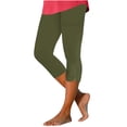 thumbnail image 1 of Timegard Women's High Waisted Slim Yoga Capris, Solid Color, Small, 1 of 6