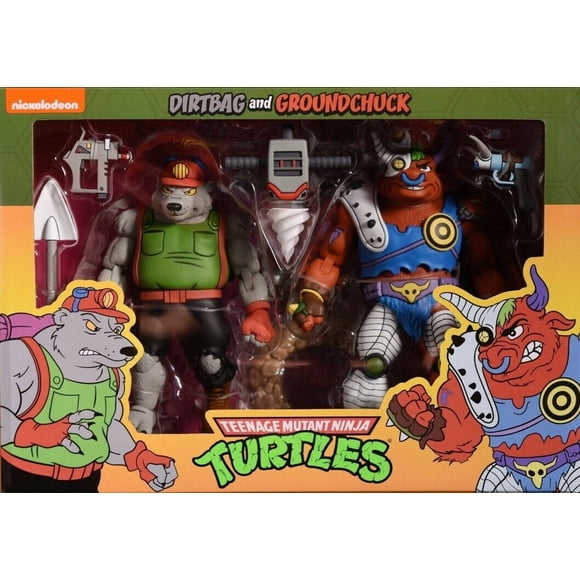 Les Tortues Ninja Figurine Articulée de 7 Pouces Série Dessin Animé Lot de 2 - Dirtbag and Groundchuck