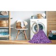 thumbnail image 2 of Ahgly Tapis d'Intérieur Lavable en Machine Carré Violet Transitionnel, 6 Pieds Carré, 2 of 7