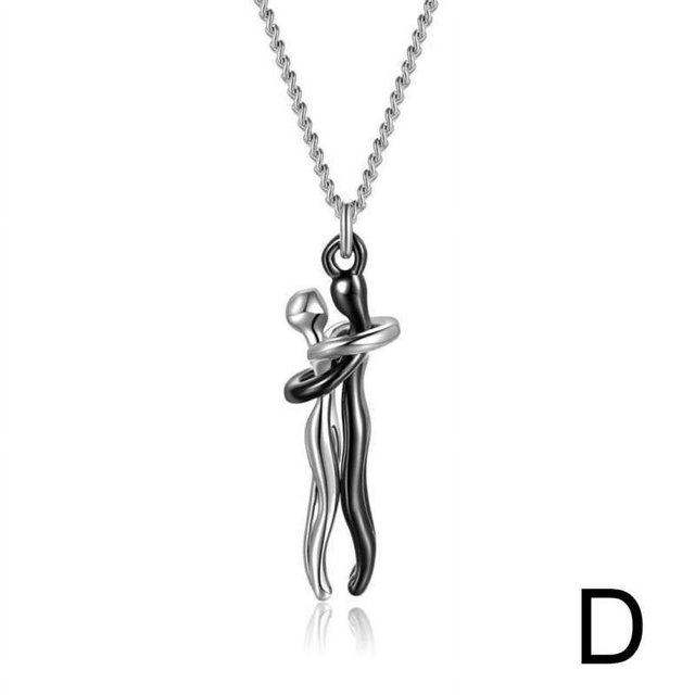Collier Pendentif Couple Câlin Collier Style Amour Métallisé D6T4