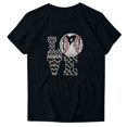 thumbnail image 2 of Aboser T-Shirts Graphiques de Baseball Love pour Femmes 2024 Été Col Rond T-Shirts Baseball Cadeaux de la Fête des Mothers Hauts Amples à Manches Courtes, 2 of 3