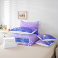 thumbnail image 4 of YST Ombre Bed Sheets Set,Purple Gradient Bed In A Bag For Kids Girls,Christmas Day Full Comforter Set 7 Piece,Xmas Snowflake Tree Bed Set,Winter Snow Bedding Comforter Sets,With 2 Pillowcase, 4 of 4