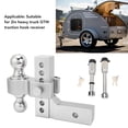 thumbnail image 3 of <p>Receiver Hitch Ball Mount, 6in Drop Rise Rustproof Adjustable Trailer Hitch Kit Long Lifespan 12500LBS Capacity  For 2in Heavy Truck GTW Traction Hook Receiver</p>, 3 of 7