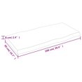 thumbnail image 4 of vidaXL Table Top Light Brown 100x50x(2-6)cm Treated Solid Wood Live Edge, 4 of 5
