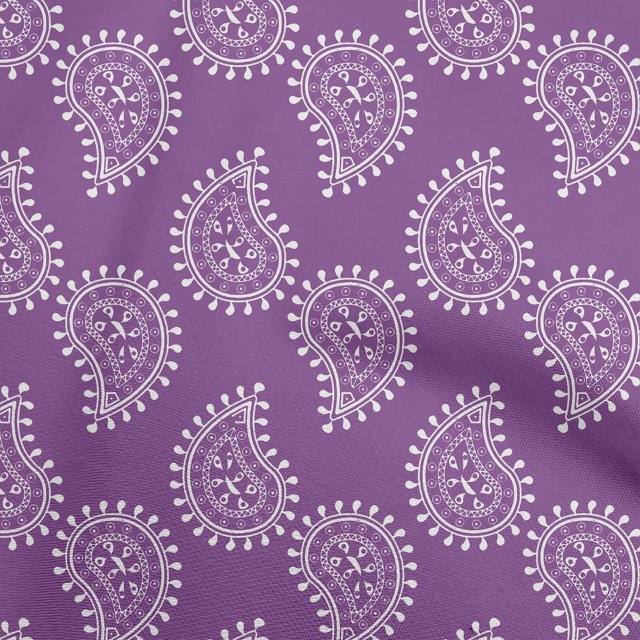 oneOone Rayon Purple Fabric Block Craft Projects Decor Fabric Printed By The Yard 56 Inch Wide