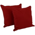 thumbnail image 1 of 25-inch Double-corded Solid Twill Square Floor Pillows with Inserts (Set of 2), Ruby Red, 1 of 4