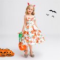 thumbnail image 3 of KAWELL Robe de Costume de Citrouille d'Halloween pour Fille avec Sac pour 3-12 Ans, 3 of 5