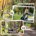 thumbnail image 4 of Aosom Remorque pour Vélo d'Enfant avec Rangement, Harnais à 5 Points, Poussette pour Bébé Bleu, 4 of 10