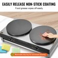 thumbnail image 4 of KFFKFF Dual Crepe Station, 16" Electric Model, 3400W Power, Smooth Stainless Surface for Pancakes, Circular Design, Desktop Use, Adjustable Heat, 4 of 9
