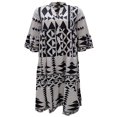 thumbnail image 2 of Women Long Dress  Long Sleeve Button-down Geometric Print Bohe Dress, 2 of 5