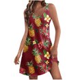 thumbnail image 1 of Staron Robes d'Été pour Femmes en Liquidation à Moins de 10 $ Amples à Col en V Boho Sans Manches Robes Trapèze Fluides à Imprimé Floral Printemps Décontracté Robe de Plage avec Poches TTG, 1 of 7