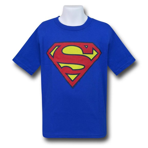 Superman tsSupYouthm Superman Kids Royal Blue Symbol T-Shirt - Medium 9-10