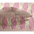 thumbnail image 4 of oneOone Viscose Chiffon Fabric Peacock Block Printed Fabric 1 Yard 42 Inch Wide, 4 of 4