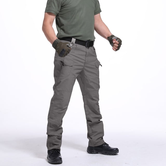 Lenago Plus Size Cargo Sweatpants Men's Pants Multiple Pockets Cargo Trousers Work Wear Combat Safety Cargo Pocket Slim-Fit Stretch Cargo Pants on Clearance