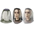 thumbnail image 1 of Net Hat Outdoor Anti-insect Bug Head Head Net Cap Cap Portable Camping Nylon Elastic Mesh Fishing Hat, Army Green, 1 of 9