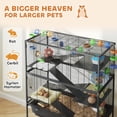 thumbnail image 4 of PawHut Grande Cage pour Hamster, Cage Roulante à 5 Niveaux pour Gerbille avec Tablette de Rangement, 4 of 10