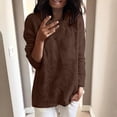 thumbnail image 2 of Timegard Hauts pour Femmes Grande Taille Manches Longues Col Rond Confortable Chaud T-Shirt Automne Hiver Décontracté Ample, 2 of 5