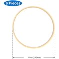thumbnail image 2 of 6 Pack 10 Inch Wooden Bamboo Floral Hoops Wreath Rings For Making Wedding Wreath Decor And Wall Hanging Craft, 2 of 5
