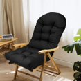 thumbnail image 3 of jinwen High Back Patio Chair Cushion Indoor Outdoor High Back Rocking Chair Cushion Black, 3 of 8