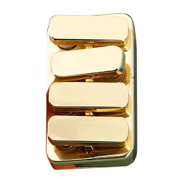 Gold Metal Decompression Toy Stress Relief Clicker Anxiety Relief Fidget Toy Portable Piano Key Design Relaxation Gadget For Adults Office 1.8X1X0.2 Inches 0.12 Lbs