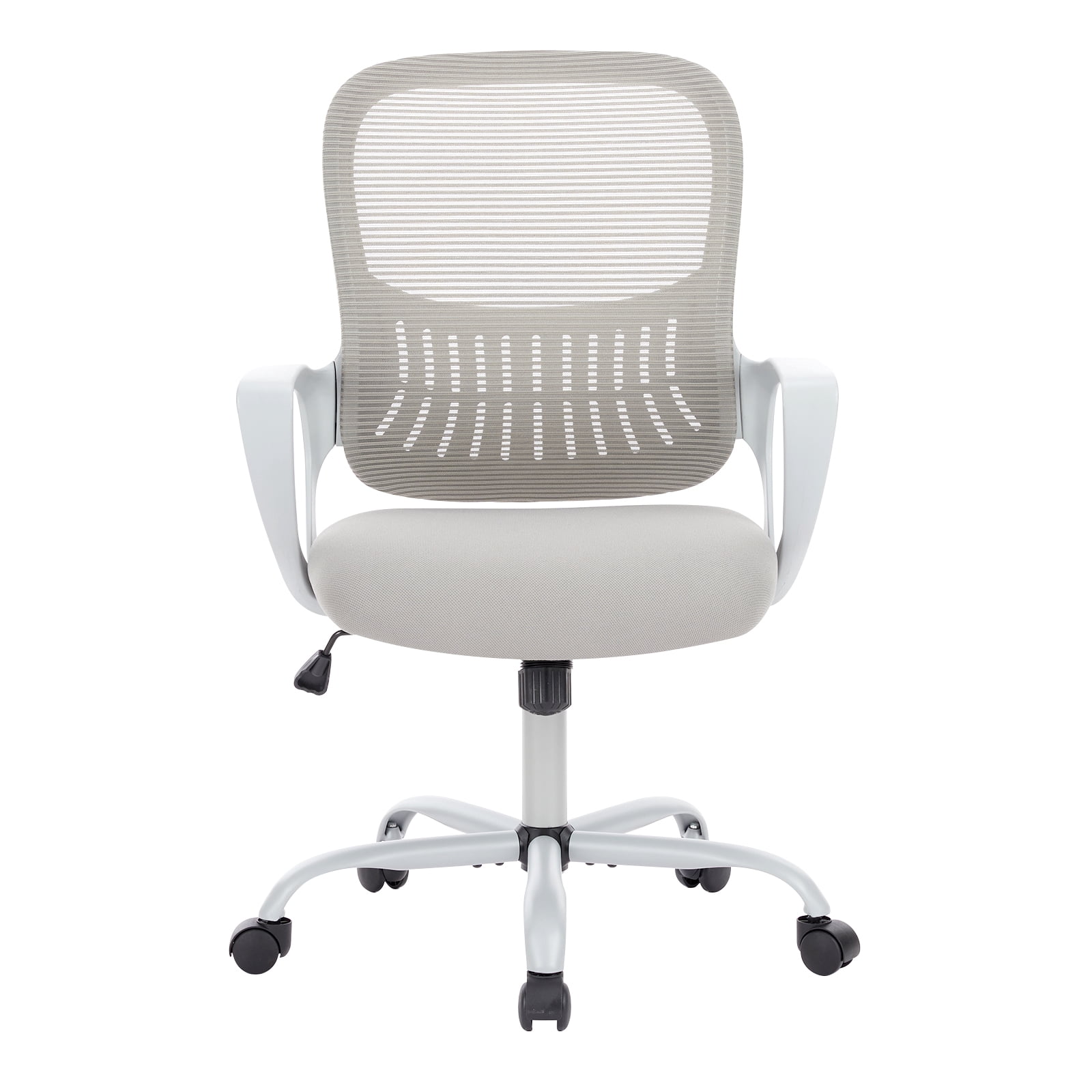 edx Mid Back Ergonomic Desk Chair with Wheels, Lumbar Support for Home Office, Bedroom, Grey