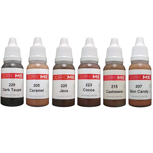 Doreme Permanent Makeup Pigment Set Eyebrow Set Kit Ink Color Cosmetic Micropigmentation Sets