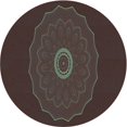 thumbnail image 1 of Ahgly Company Tapis Rond Lavable en Machine Intérieur Transitionnel Rouge Nuit, 6 Pieds Rond, 1 of 7