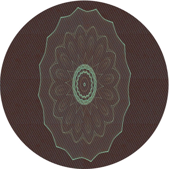Ahgly Company Tapis Rond Lavable en Machine Intérieur Transitionnel Rouge Nuit, 6 Pieds Rond