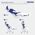 thumbnail image 4 of Nouhaus Rewind Ergonomic Office Chair with Footrest and Lumbar Support. Swivel Computer Chair, Rolling Home Office Desk Chairs with Wheels, Mesh High Back Task Chair, Comfortable Office Chair (Black), 4 of 15