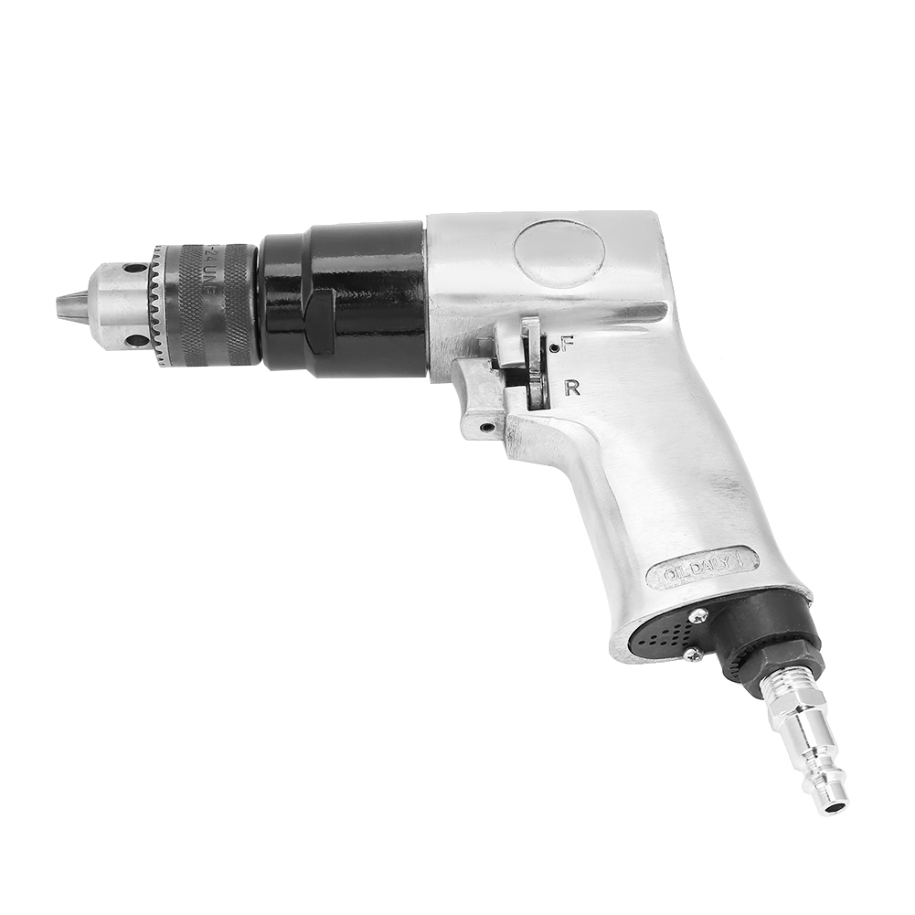 3/8 Air Drill Pneumatic Powered Drill 1700rpm High Speed Reversible Rotation for Drilling on Walls Floors Iron Plate