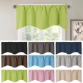 thumbnail image 1 of Lubelski Solid Color Through Rod Short Curtain Home Room Balcony Kitchen Window Valance, 1 of 11