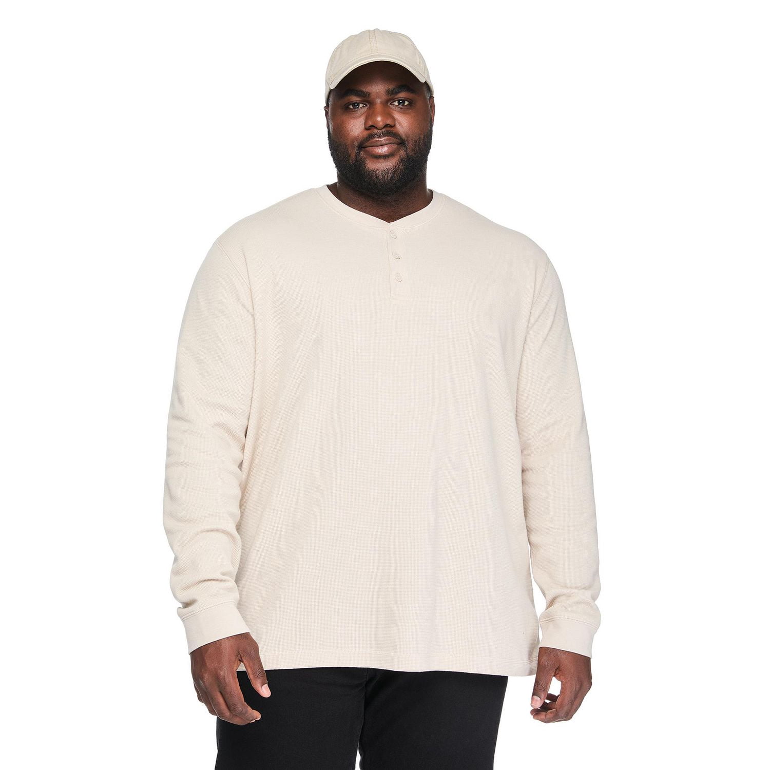 George Big Men's Long-Sleeve Henley T-Shirt