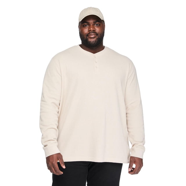 George Big Men's Long-Sleeve Henley T-Shirt