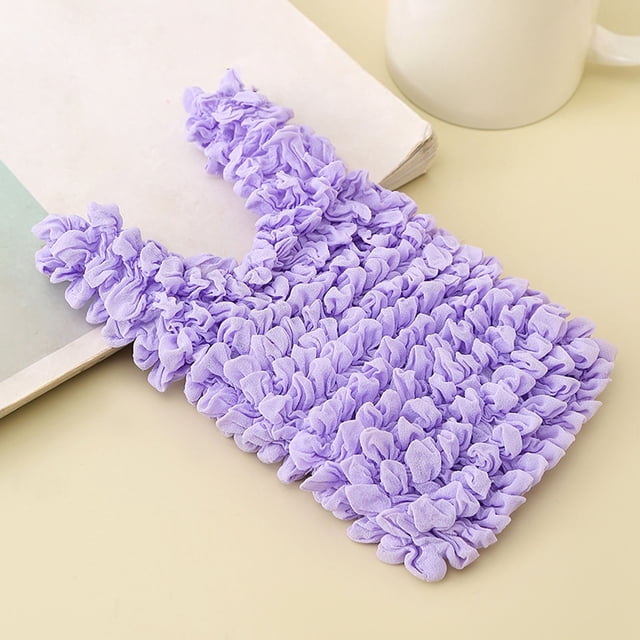 Portable Foldable Reusable Shopping Bag Stretch Pleated Handheld Storage Pineapple Design Chiffon Fabric