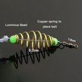 thumbnail image 2 of Durable Nylon-Copper Fishing Net with Luminous Beads, Double Spring & Support Rod – Automatic Fish Catching Trap for Shoal/Night Fishing, 5# Mesh (25x25mm) for 150-500g Fish, Portable Design (Random, 2 of 6