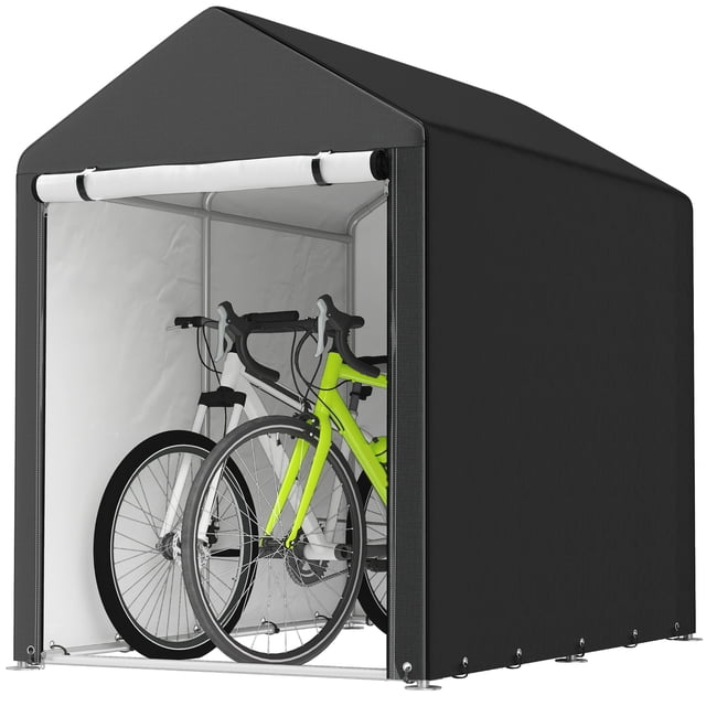 Outsunny Abri de Rangement Extérieur 4 x 6 Pi pour Motocyclette Vélo Outil de Jardin