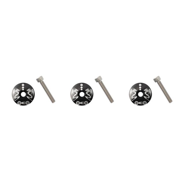 ZLight MUQZI Bicycle Bearing Headset Cover Bowl Set Bike External Top Cap Replace with Screws Repairing Outdoor Racing Type 4 3Set