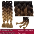 thumbnail image 2 of Ombre Jumbo Braiding Hair Extensions High Temperature Synthetic Twist Hair Multiple Colored Hair, 2 of 5