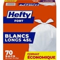 thumbnail image 2 of Hefty Sacs à Ordures, Forts Longs 45 Litres Blancs Cuisine, 70 Sacs, 2 of 5
