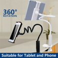 thumbnail image 2 of 360°Rotating Tablet Stand Holder Lazy Bed Desk Mount For Phone Ipad Tablet Flexible Arm, 2 of 5